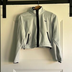 Tna Women's Ice Blue Microfleece Cropped Jacket